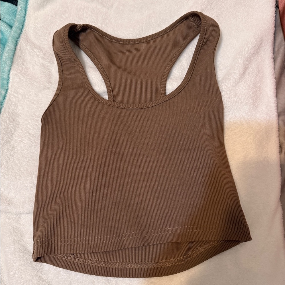 SHEIN Tan Ribbed Top